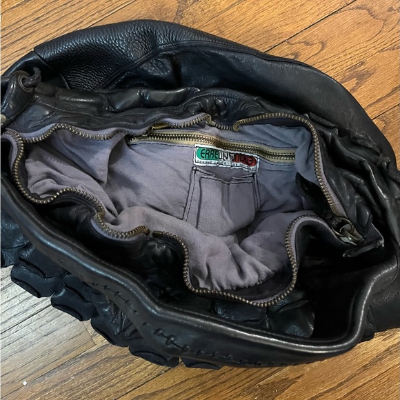 NWT heavy, buttery soft Leather bag ITALY Italian designer boho - Picture 10 of 17